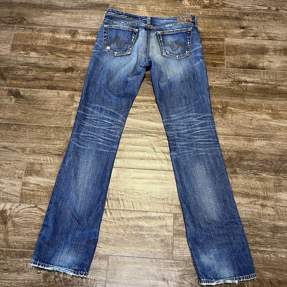 AG Adriano Goldschmied Jeans Womens 28R (31X34) USA The Kiss Straight distressed